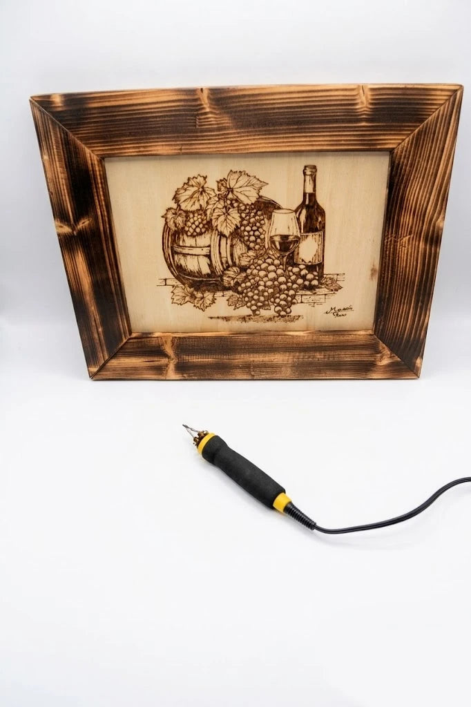 Il Canto della Botte – Quadro in Legno Inciso a Mano con Pirografo