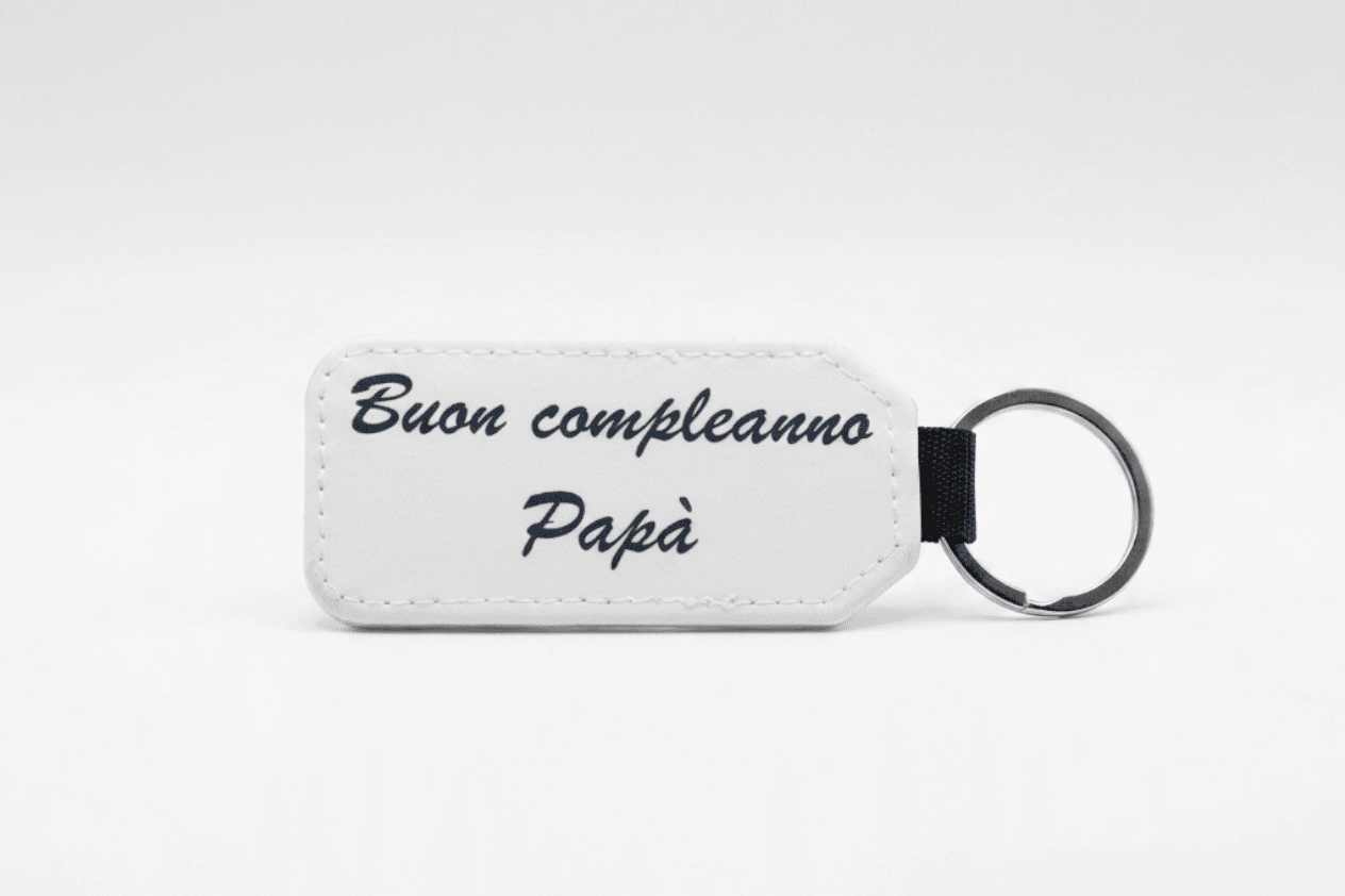 🔑 Portachiavi Rettangolare Personalizzato Fronte e Retro