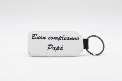 🔑 Portachiavi Rettangolare Personalizzato Fronte e Retro